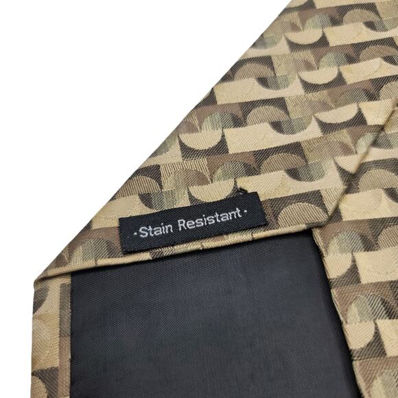 Van Heusen Stain Resistant Necktie All Silk Men's Tie Half Circle Pattern - Picture 5 of 8